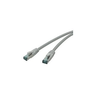 RED Cat.6a 0,25m grau Patchkabel Cat.6a S/FTP AWG 27/7, 2xRJ45, grau, 0,25m