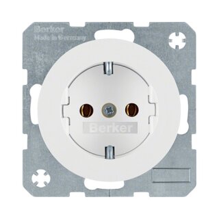 Berker 47432089 Steckdose SCHUKO R.1/R.3 polarweiß, glänzend