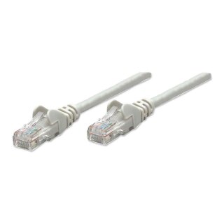 Patchkabel RJ45 U/UTP Cat5e 1.0m Hebelschutz grau