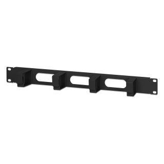 Kabelmanagement 1HE 4 kleine Plastikringe sw