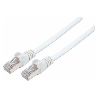 Patchkabel Cat6a-Stecker/Cat7-Rohkabel 0,5m weiß