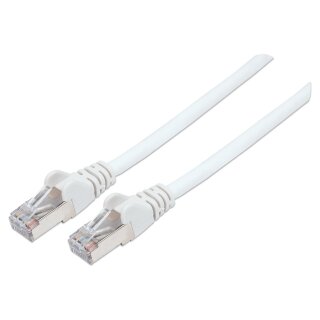 Patchkabel RJ45 S/FTP Cat6 1,0m LSZH Hebels. weiß