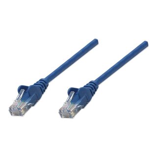 Patchkabel RJ45 U/UTP Cat6 0.50m Hebelschutz blau