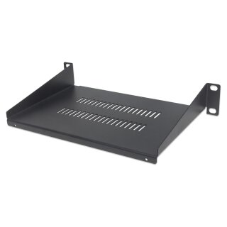 INTELLINET 10" Fachboden 150mm Frontmont. 1HE perforiert sw