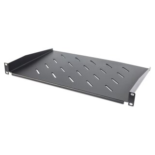 INTELLINET 19" Fachboden 350mm Frontmont. 1HE perforiert sw