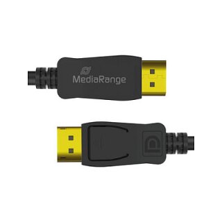 MediaRange DisplayPort Kabel, Ver. 2.1, 40 Gbps, 2.0m, sw