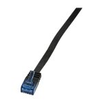 Logilink Flachpatchkabel RJ45 U/UTP Cat6 0.25m schwarz