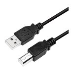 Logilink USB 2.0-Kabel, USB-A/M zu USB-B/M, schwarz, 2 m