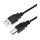 Logilink USB 2.0-Kabel, USB-A/M zu USB-B/M, schwarz, 2 m