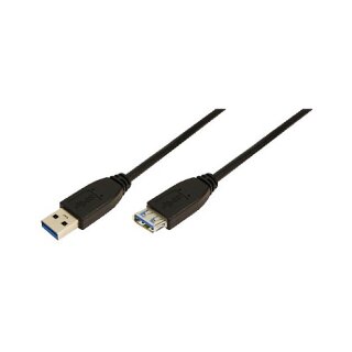 Logilink USB Kabel A -> A St/Bu 2.00m Verl. schwarz