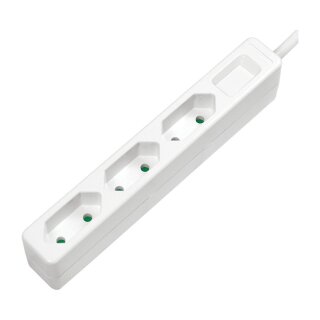 Logilink Steckdosenleiste 3-fach, 1,5m Eurostecker, weiß
