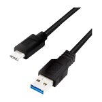 Logilink USB-C Kabel 3.2 Gen1, C/M zu USB-A/M, schwarz 1 m