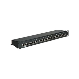 VALUE Kat.5e Class D 48.26cm 19Zoll-Patchpanel 24P geschirmt schwarz