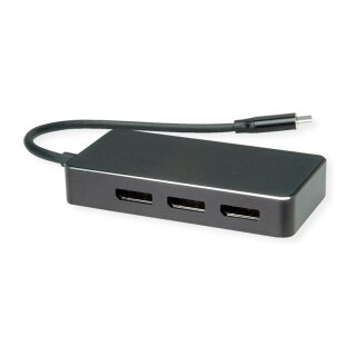 VALUE Multi-Display Adapter USB Typ C - 3x DP, Multi-Stream 4K