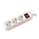 VALUE 3-fach Steckdosenleiste mit Schalter, wei, 6 m