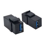 VALUE USB 3.2 Gen 1 Keystone Modul, Type A/A, schwarz