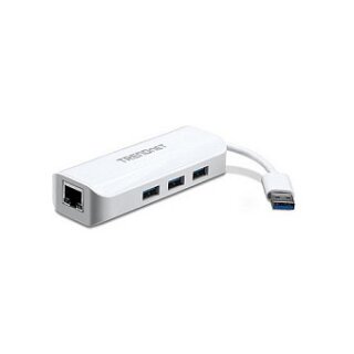 TRENDnet TU3-ETGH3 USB 3.0 zu Gigabit Adapter + USB Hub