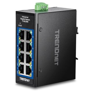 TRENDnet TI-GLC80 8-Port Gigabit Industrial DIN-Rail Mini
