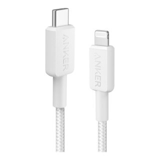 Anker 322 USB-C auf Lightning Kabel 180cm geflochten weiß