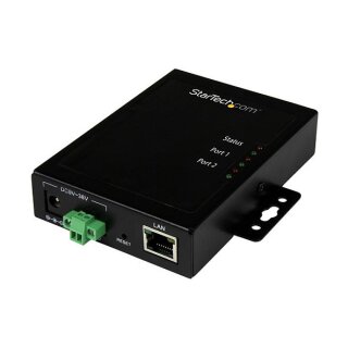 2 Port Seriell auf IP Gerte Server - RS232 - Metall und Montierbar - Serieller Gerte Server