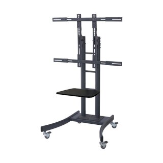 VALUE LCD-/TV-Rollstnder schwarz bis 125kg 81,28cm 32Zoll bis 254cm 100Zoll