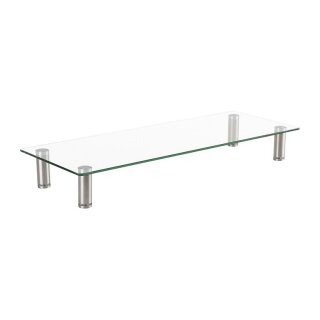 ROLINE Hhenverstellbarer Glas-Monitor-Stnder rechteckig, bis 20 kg