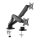 VALUE Dual LCD-Arm, Tischmontage, Gasfeder, 5 Gelenke, 12-27 Zoll, bis 2x 6,5 kg, schwarz