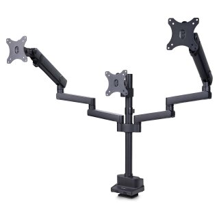 StarTech.com Monitortischhalterung, 3x 27 in Monitore, VESA 75x75/100x100 - Befestigungskit - einstellbarer Arm - für 3 LCD-Anzeigen