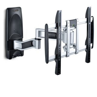 StarTech.com Articulating TV Wall Mount, VESA Wall Mount Supports 65 inch/99lb/Flat/Curved TVs, Retractable Low Profile Wall Mount TV Bracket