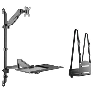 Equip Wandmontierte Workstation 17"-32"/1TFT 8Kg schwarz lite Retail