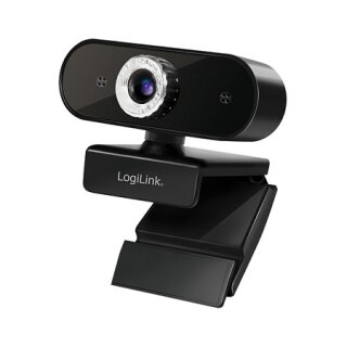 Logilink Webcam 1080p FHD Webcam + Mikrofon schwarz