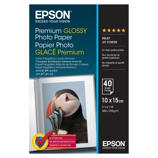 EPSON Premium glnzend Foto Papier inkjet 255g/m2 100x150mm 40 Blatt 1er-Pack