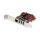 STARTECH.COM 3 Port PCI Express USB 3.0 Karte mit Gigabit Ethernet - 3-fach PCIe USB Schnittstellenkarte mit GbE Anschluss