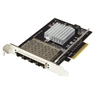 STARTECH.COM Quad-Port SFP+ Server Netzwerkkarte - PCI Express - Intel XL710 Chip - 10 Gigabit Ethernet Karte - 4 Port NIC Karte