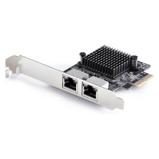 STARTECH.COM 2-Port 5Gbit Netzwerkkarte PCI Express NIC Realtek RTL8126 Windows und Linux Multi-Gigabit LAN 1G 2.5G 5G