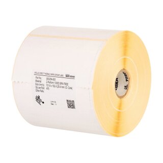 Zebra Z-Perform 1000T - Matt - permanenter Acrylklebstoff - perforiert - weiß - 76.2 x 101.6 mm 11160 Etikett(en) (12 Rolle(n)