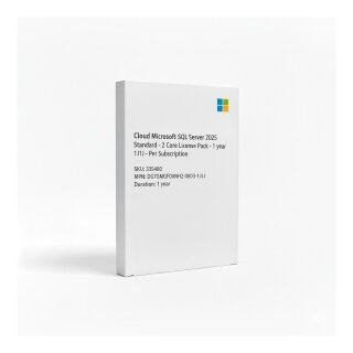 Cloud Microsoft SQL Server 2025 Standard - 2 Core License Pack - 1 year 1J1J - Per Subscription