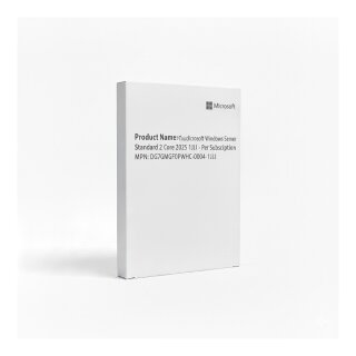 Cloud Microsoft Windows Server Standard 2 Core 2025 1J1J - Per Subscription