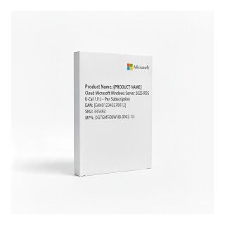 Cloud Microsoft Windows Server 2025 RDS U-Cal 1J1J - Per Subscription