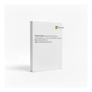Cloud Microsoft SQL Server 2025 Standard Core - 2 Core License Pack EDU - perpetual