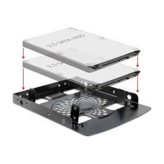 Einbaurahmen 3.5" > 2 x 2.5" HDD