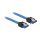 Kabel SATA 6 Gb/s Buchse gerade > SATA Buchse gerade 20 cm blau mit Goldclips
