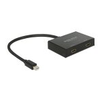 Adapter DeLock 1.2 Splitter 1x mini DP in 2x HDMI out black