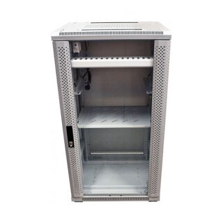 ALLNET Netzwerkschrank 19" 32HE B600/T1000mm Glastür Lichtgrau SNB-Serie