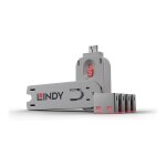 LINDY USB Typ A Portschlösser 4xPink mit Schlüssel