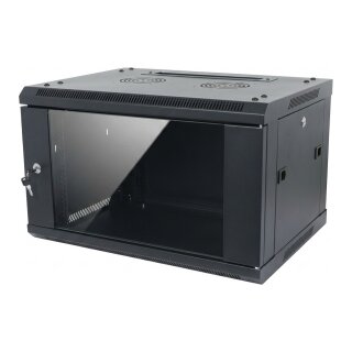 ALLNET Netzwerkschrank 19" 6HE 1-teilig T600mm Schwarz zerlegt(Flat Pack) SMA-Serie