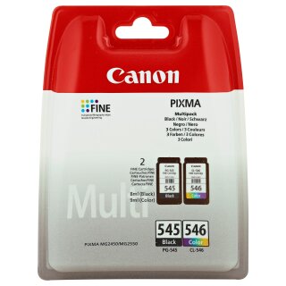 Canon Tinte PG-545/CL-546 8287B005 2er Pack (BK/Color) gemäß ISO/IEC 24711