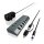 USB3.0 HUB 7Port ICY BOX 7xUSB3.0 (An-/Ausschalter für jeden Port) aktiv mit Netzteil Grey