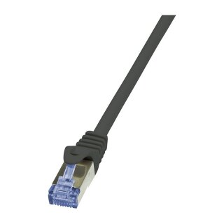 LogiLink PrimeLine Patchkabel CAT6a RJ45 S/FTP PiMF LSZH 1m Schwarz