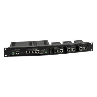 Z ALLNET 1HE Universal Einbauboden für Kleingeräte / 1x Keystone Aufnahme Farbe Schwarz
